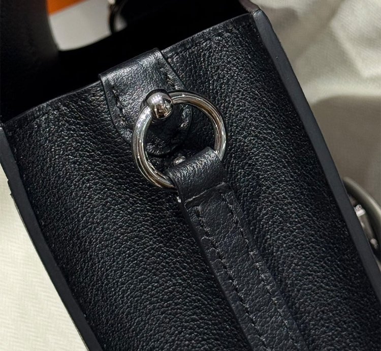 Hermes Roulis Mini Bag Palladium Hardware Black