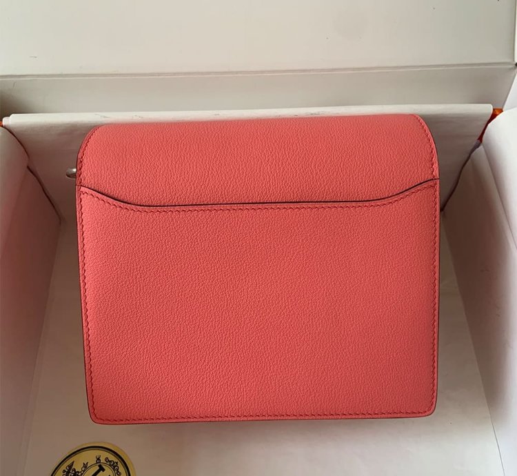 Hermes Roulis Mini Bag Palladium Hardware Rose Taxes