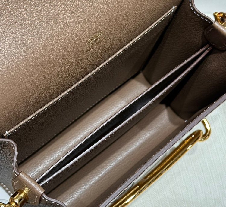 Hermes Roulis Mini Bag Gold Hardware Etoupe
