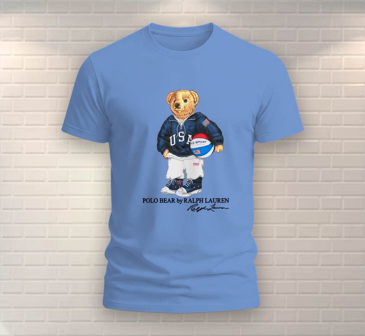 Polo Bear Basketball Shirt Usa Size Carolina