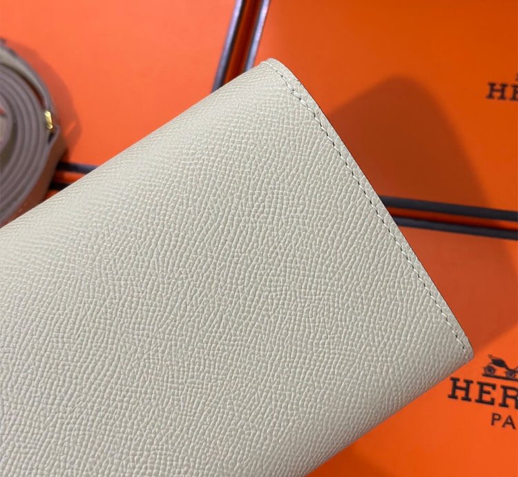 Hermes Maillon To Go Wallet Gold Plated Cream