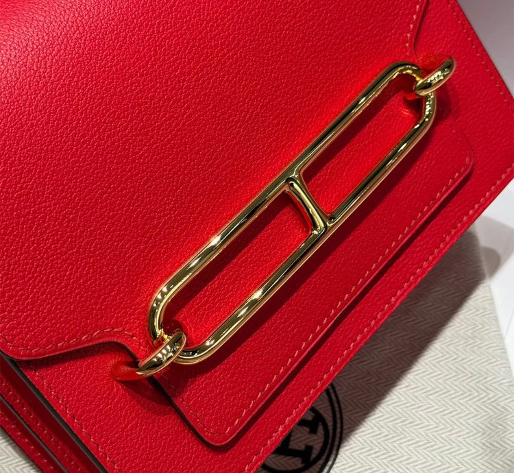 Hermes Roulis Mini Bag Gold Hardware Red