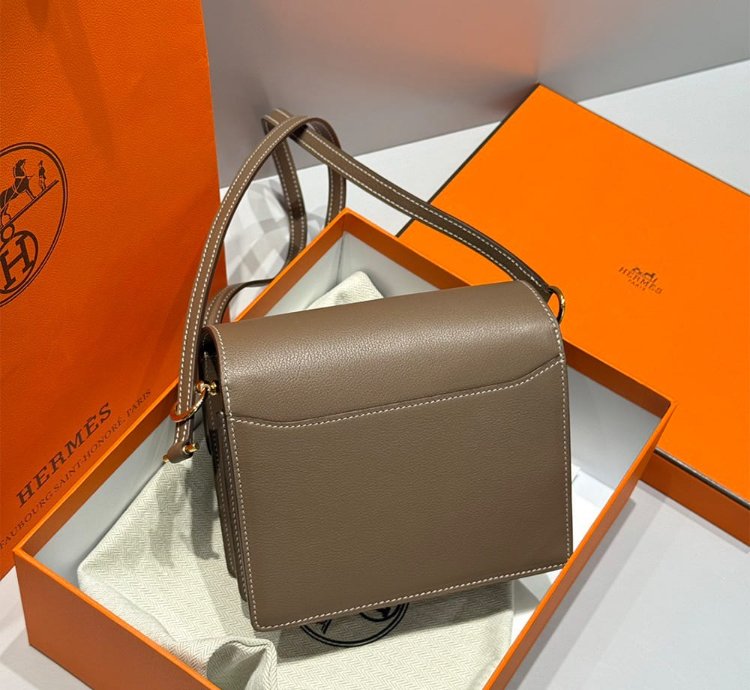 Hermes Roulis Mini Bag Gold Hardware Etoupe