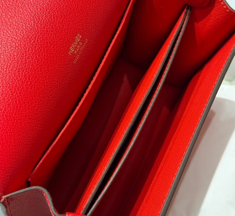 Hermes Roulis Mini Bag Gold Hardware Red