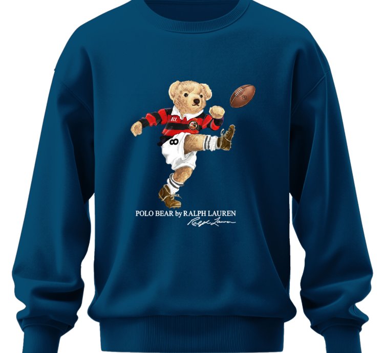 Polo Bear Football Sweatshirt Jk01 Usa Size Navy