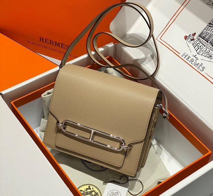 Hermes Roulis Mini Bag Palladium Hardware Poussiere