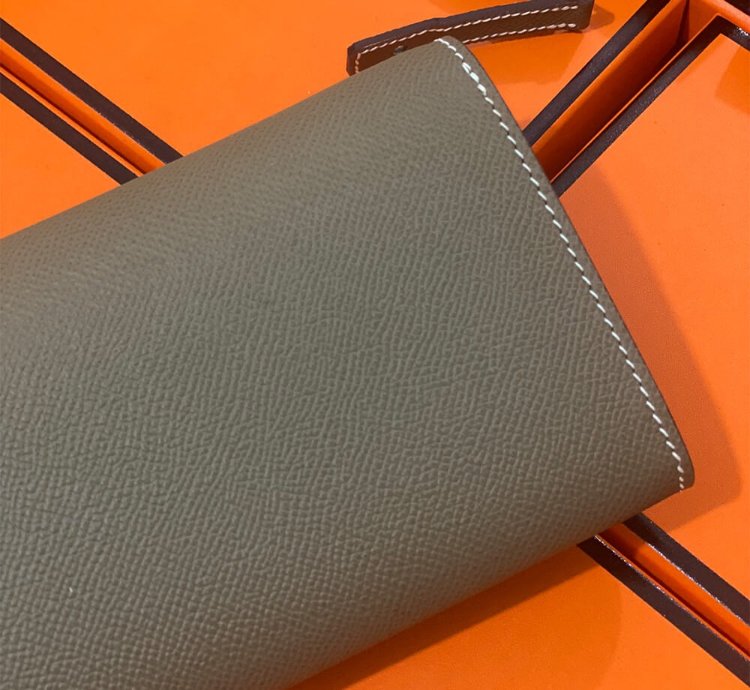 Hermes Maillon To Go Wallet Gold Plated Etoupe