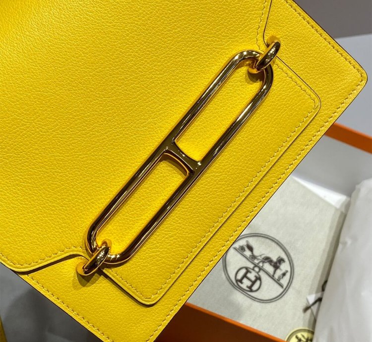 Hermes Roulis Mini Bag Gold Hardware Yellow