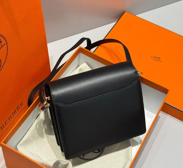 Hermes Roulis Mini Bag Gold Hardware Black