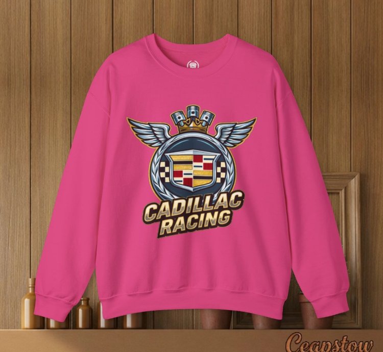 Cadillac Sweatshirt - Cadillac Racing Car Sweater Heliconia