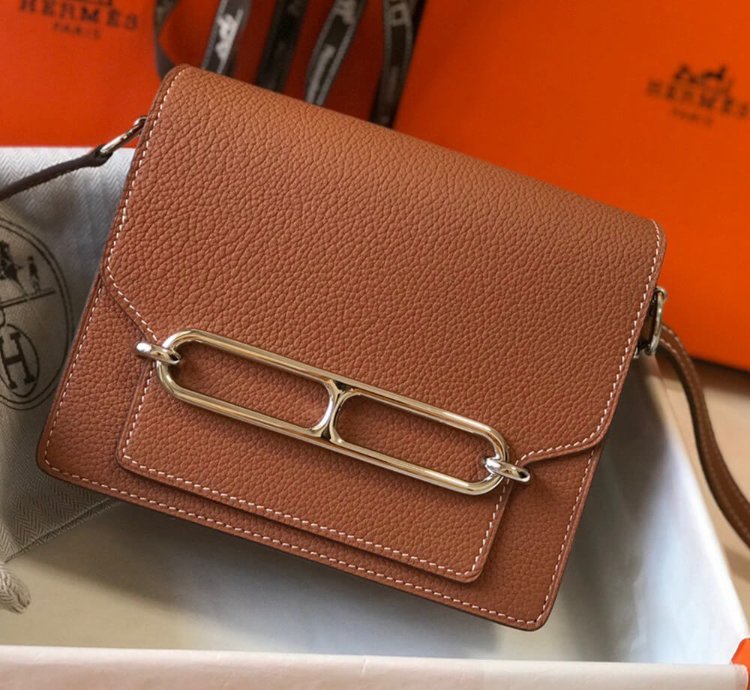 Hermes Roulis Mini Bag Palladium Hardware Gold