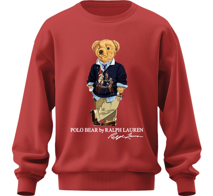 Polo Bear Tuxedo Sweatshirt Jk03 Usa Size Red