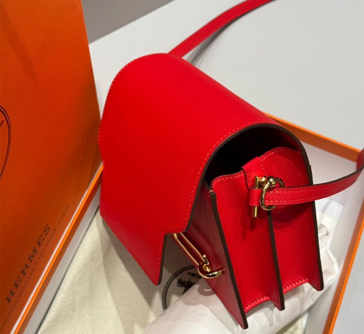 Hermes Roulis Mini Bag Gold Hardware Red
