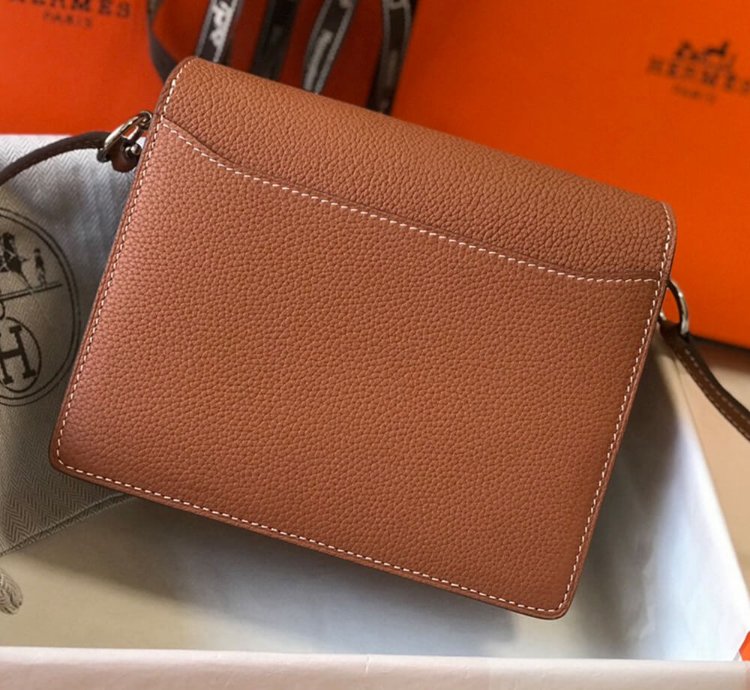 Hermes Roulis Mini Bag Palladium Hardware Gold