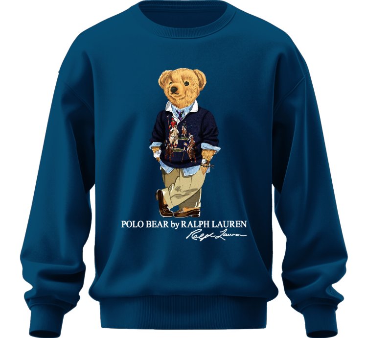 Polo Bear Tuxedo Sweatshirt Jk03 Usa Size Royal Blue
