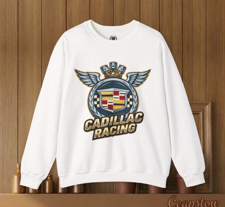 Cadillac Sweatshirt - Cadillac Racing Car Sweater White
