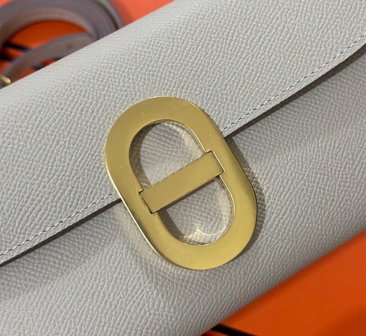 Hermes Maillon To Go Wallet Gold Plated Cream