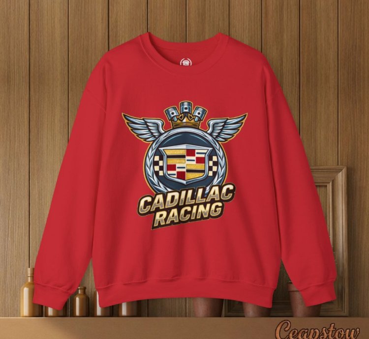 Cadillac Sweatshirt - Racing Car Sweater Red