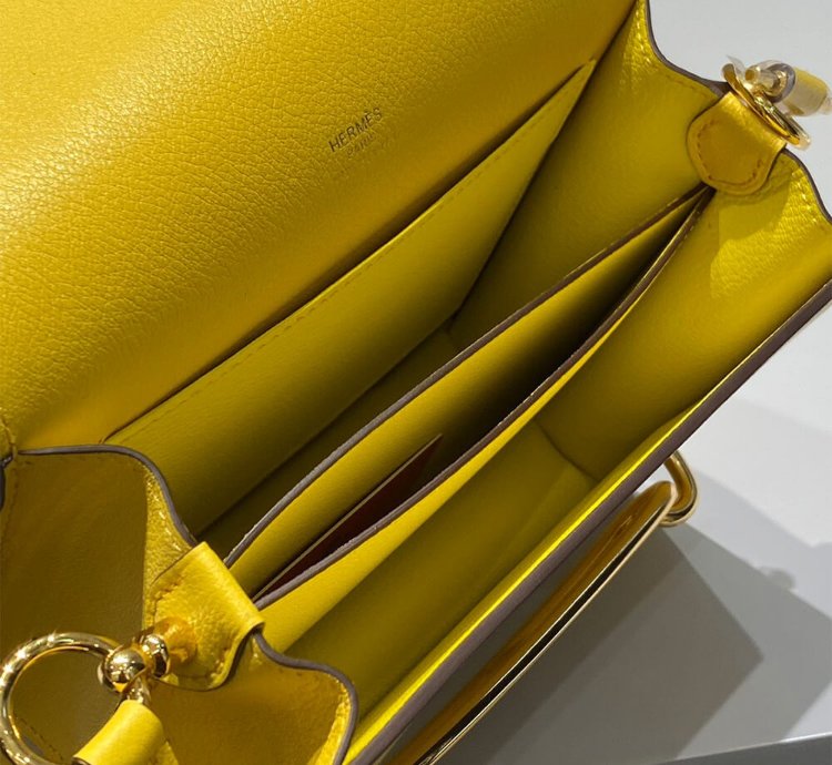 Hermes Roulis Mini Bag Gold Hardware Yellow
