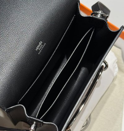 Hermes Roulis Mini Bag Palladium Hardware Black