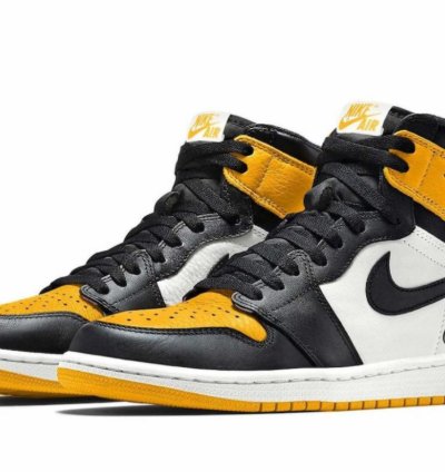 Air Jordan 1 Taxi Yellow Toe Shoes Sneakers