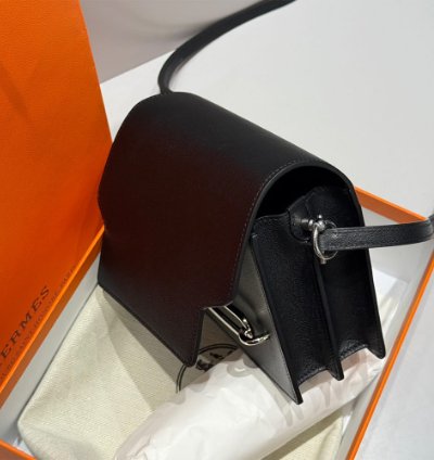 Hermes Roulis Mini Bag Palladium Hardware Black