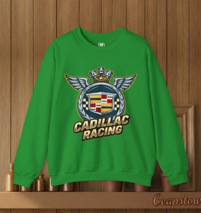 Cadillac Sweatshirt - Cadillac Racing Car Sweater Iris Green