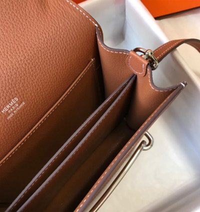 Hermes Roulis Mini Bag Palladium Hardware Gold