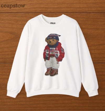 Ralph Lauren Polo Bear Sweatshirt - Usa Team White