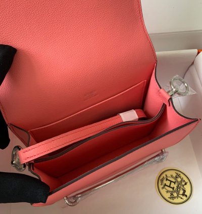 Hermes Roulis Mini Bag Palladium Hardware Rose Taxes