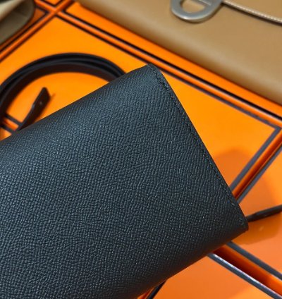Hermes Maillon To Go Wallet Gold Plated Black