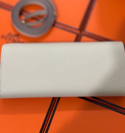 Hermes Maillon To Go Wallet Gold Plated Cream