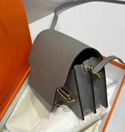 Hermes Roulis Mini Bag Gold Hardware Gris Meyer