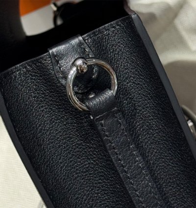 Hermes Roulis Mini Bag Palladium Hardware Black
