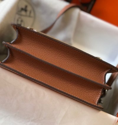 Hermes Roulis Mini Bag Palladium Hardware Gold