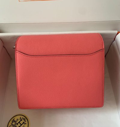 Hermes Roulis Mini Bag Palladium Hardware Rose Taxes