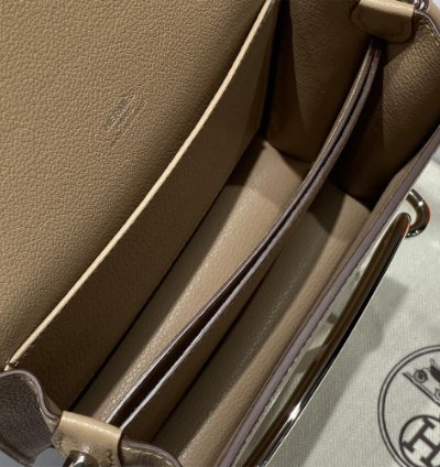 Hermes Roulis Mini Bag Palladium Hardware Poussiere
