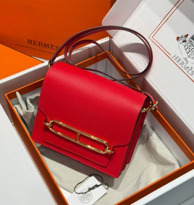 Hermes Roulis Mini Bag Gold Hardware Red