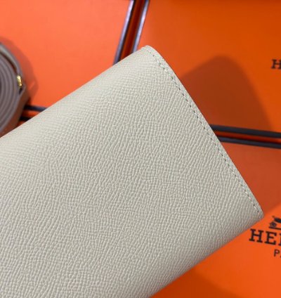 Hermes Maillon To Go Wallet Gold Plated Cream