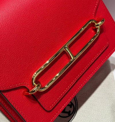 Hermes Roulis Mini Bag Gold Hardware Red