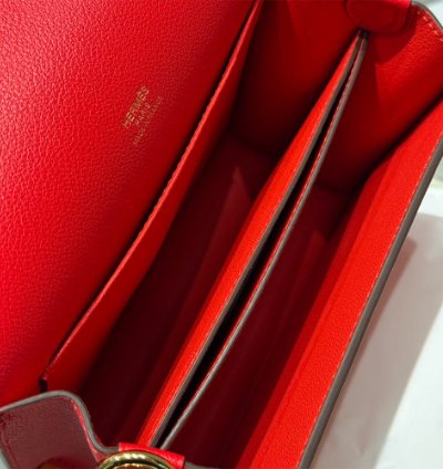 Hermes Roulis Mini Bag Gold Hardware Red