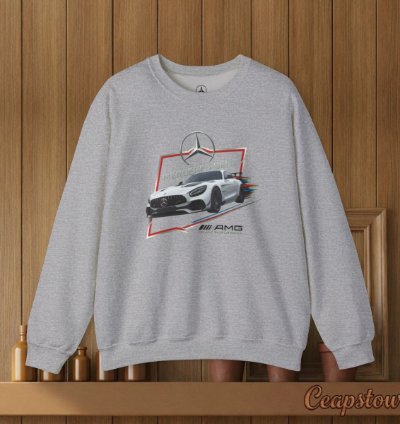 Mercedes Benz Sweatshirt - Amg Car Sport Racing Sweater Sport Grey