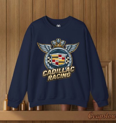 Cadillac Sweatshirt - Cadillac Racing Car Sweater Navy