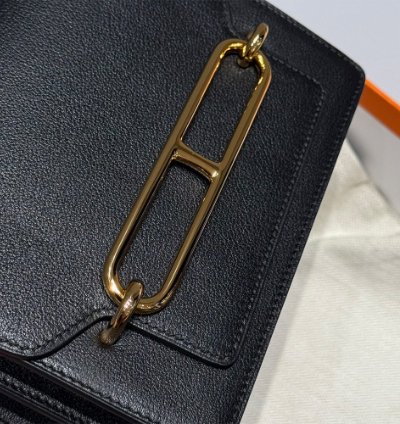 Hermes Roulis Mini Bag Gold Hardware Black