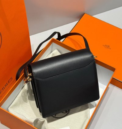 Hermes Roulis Mini Bag Gold Hardware Black