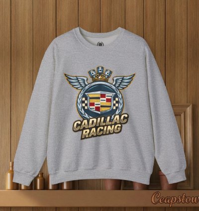 Cadillac Sweatshirt - Cadillac Racing Car Sweater Sport Grey