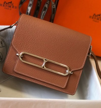 Hermes Roulis Mini Bag Palladium Hardware Gold