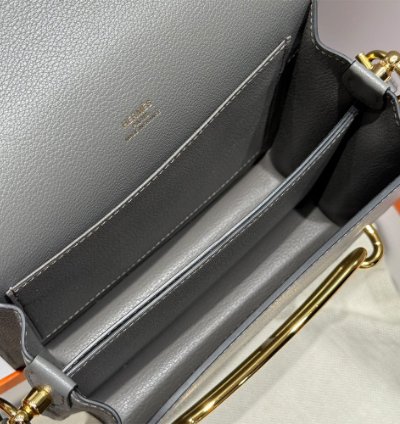 Hermes Roulis Mini Bag Gold Hardware Gris Meyer