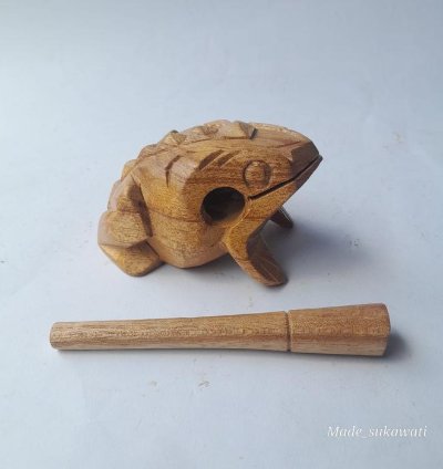 Balinese Handicraft Musical Frog - Natural Length 8cm