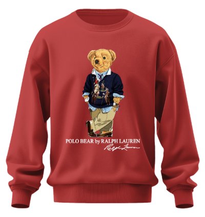 Polo Bear Tuxedo Sweatshirt Jk03 Usa Size Red